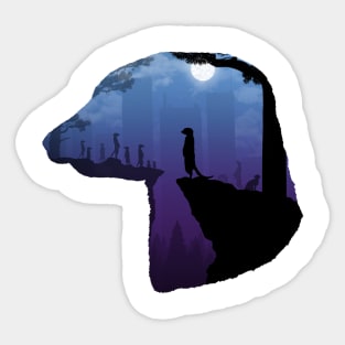 CITY NIGHTLIFE MEERKAT (SILHOUETTE Sticker